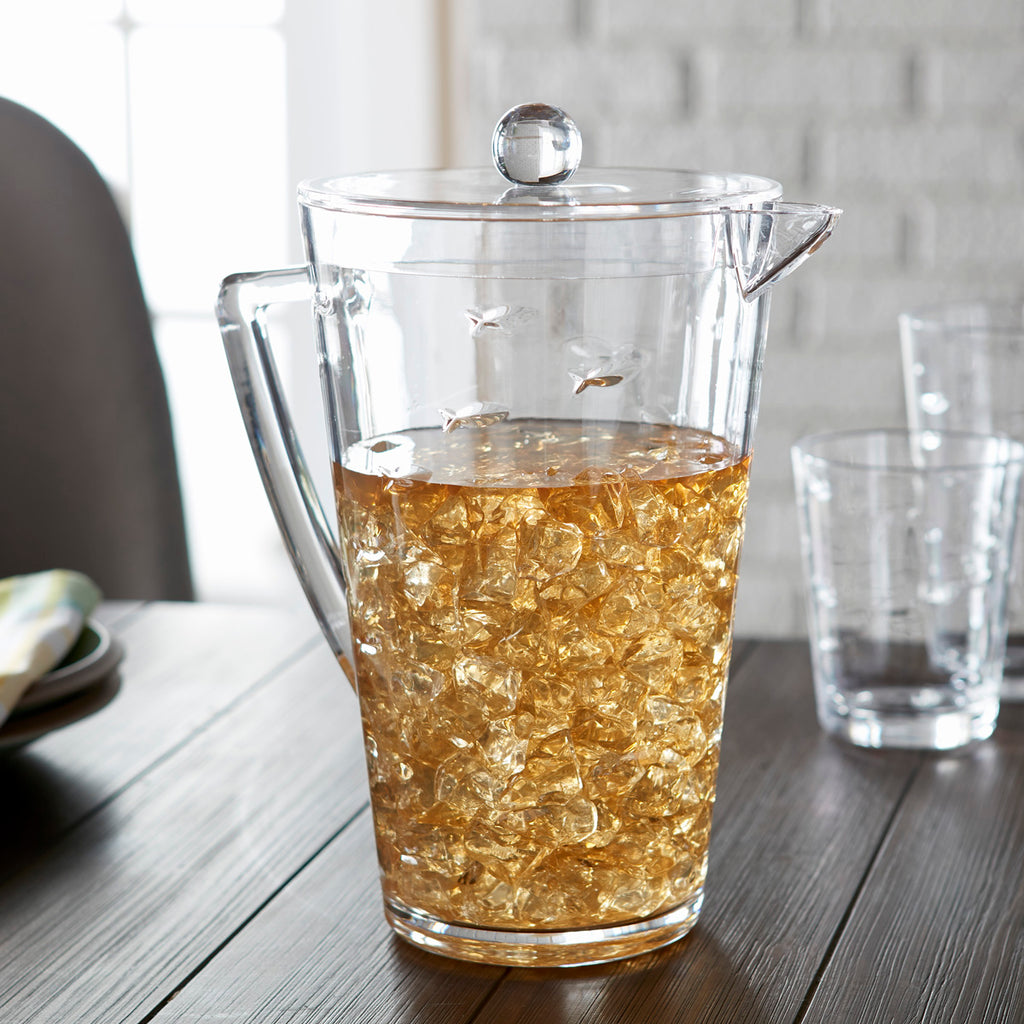2.5 Quart Embossed Fish Pitcher with Lid
