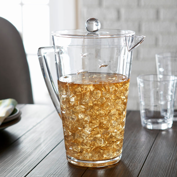 2.5 Quart Embossed Fish Pitcher with Lid