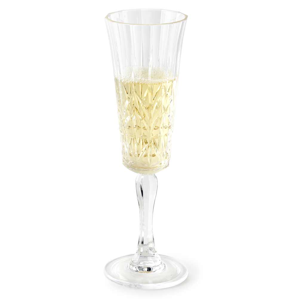 Royal Carved Stemmed Champagne Glass