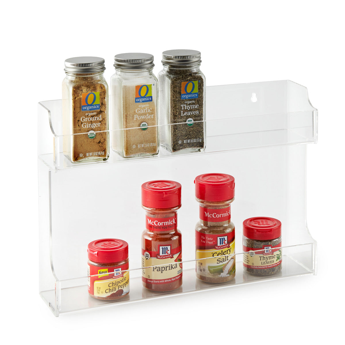 Clear Spice Rack Acrylic 2-Shelf Spice Rack – Clear Home Decor