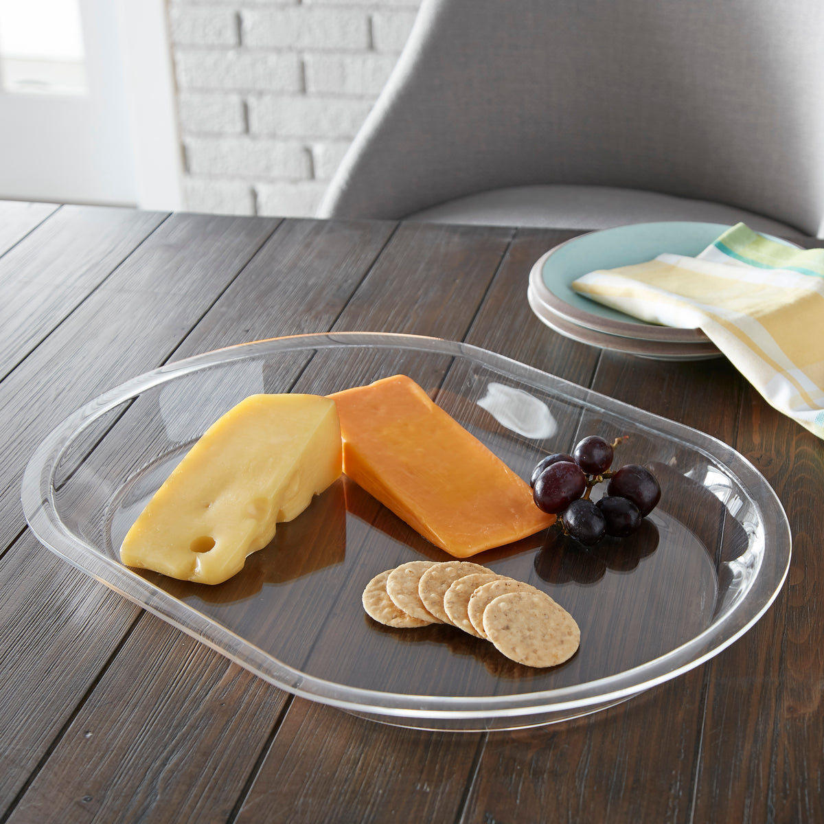 Acrylic Large Oval Tray – Clear Home Decor