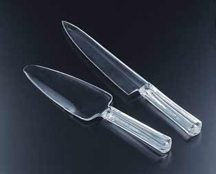 Cake Knife Set W/acrylic Handle Clear