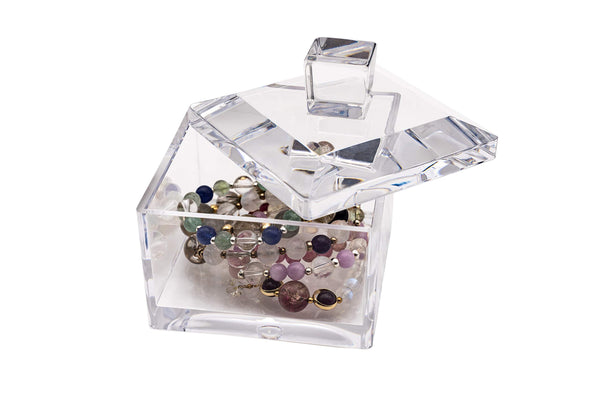 Short 3" Square Box W/ Cube Lid