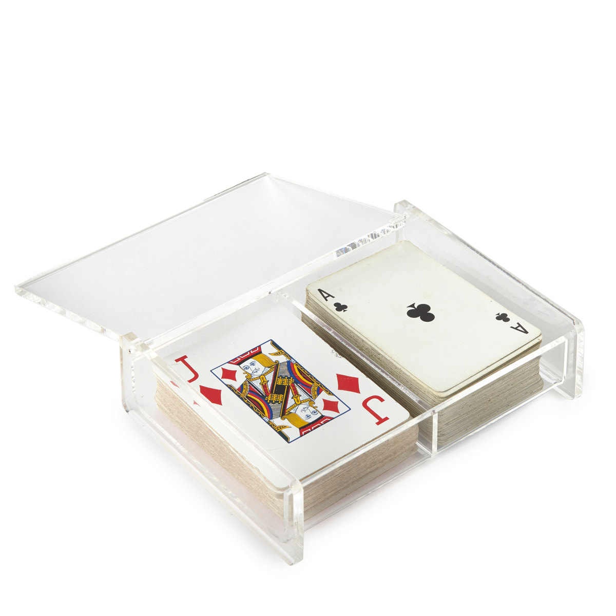Acrylic Lucite Playing Card/ All Purpose Box with Removable Lid Acrylic Lucite Playing Card/ All Purpose Box with Removable Lid