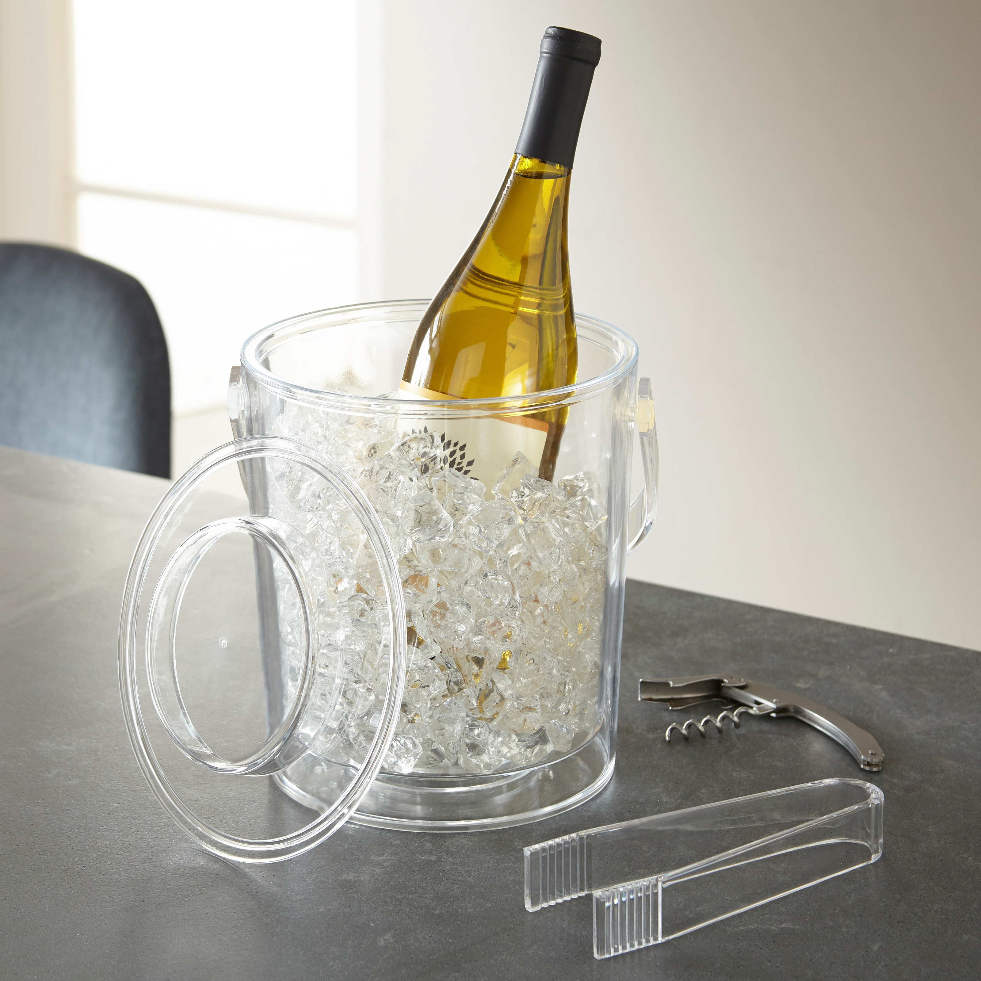 3-Qt. Ice Bucket W/ Tongs