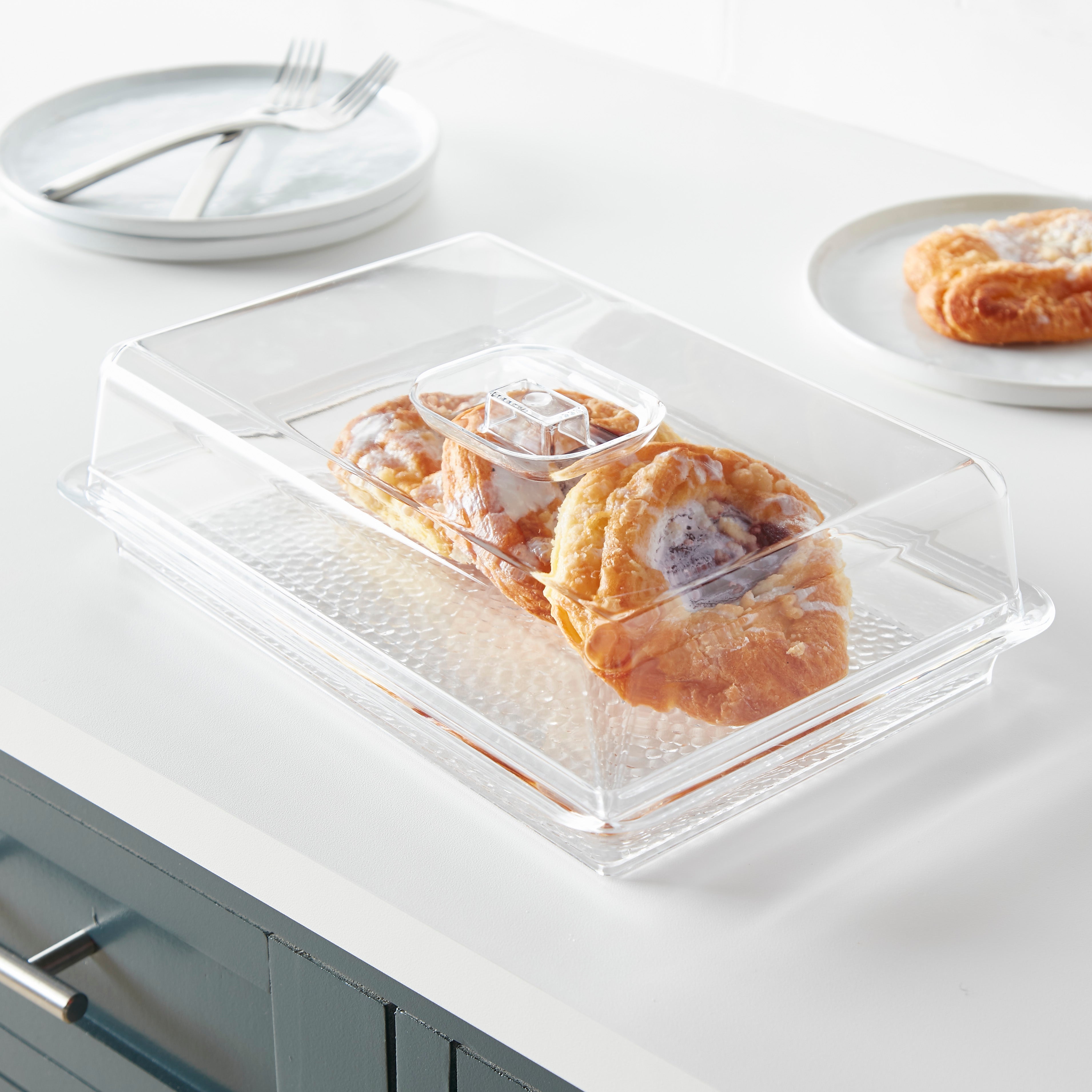 Acrylic Pastry Tray W Cover Set Clear Home Decor acrylic-pastry-tray-w-cover-set-clear-home-decor
