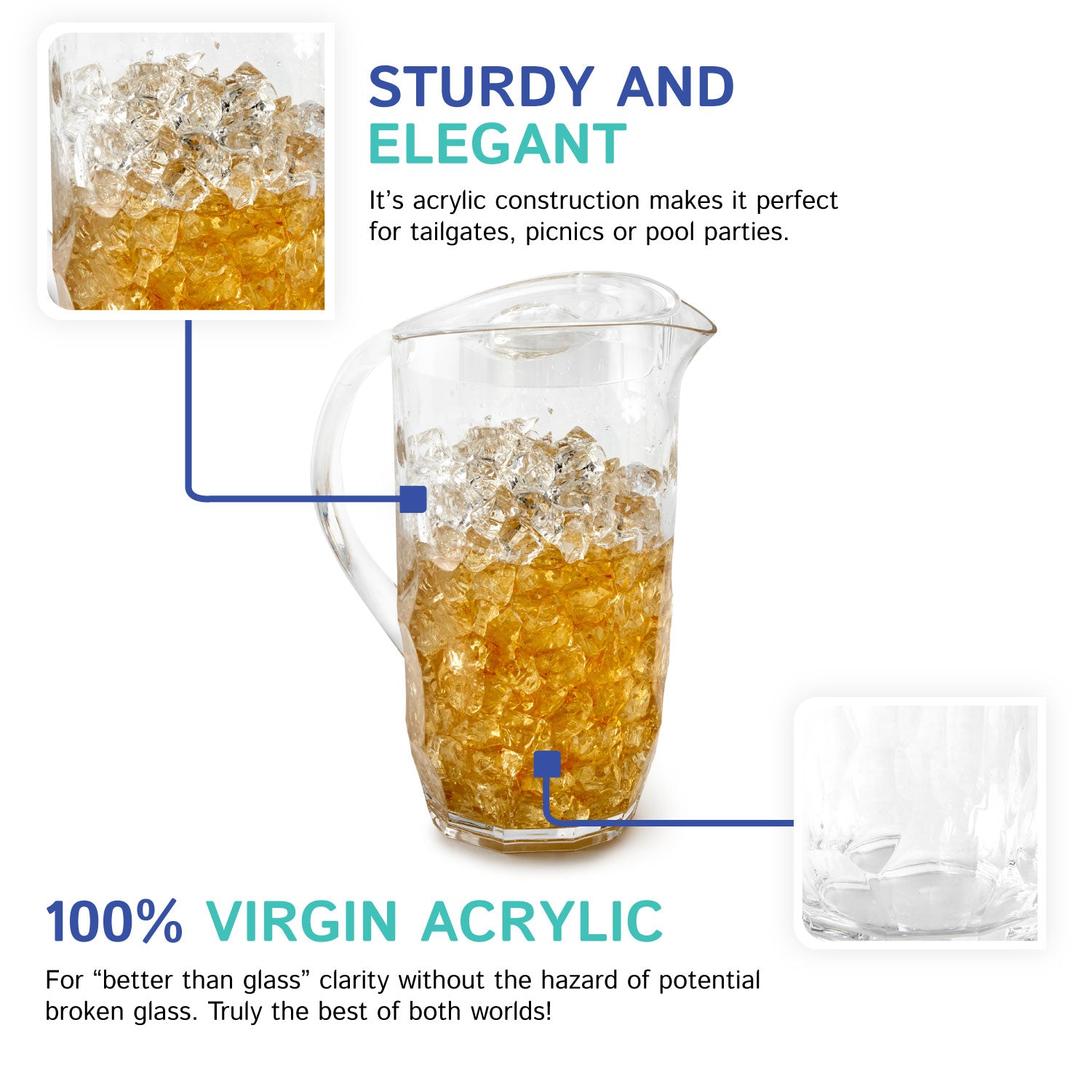 2 Liter Glacier Pitcher with Lid