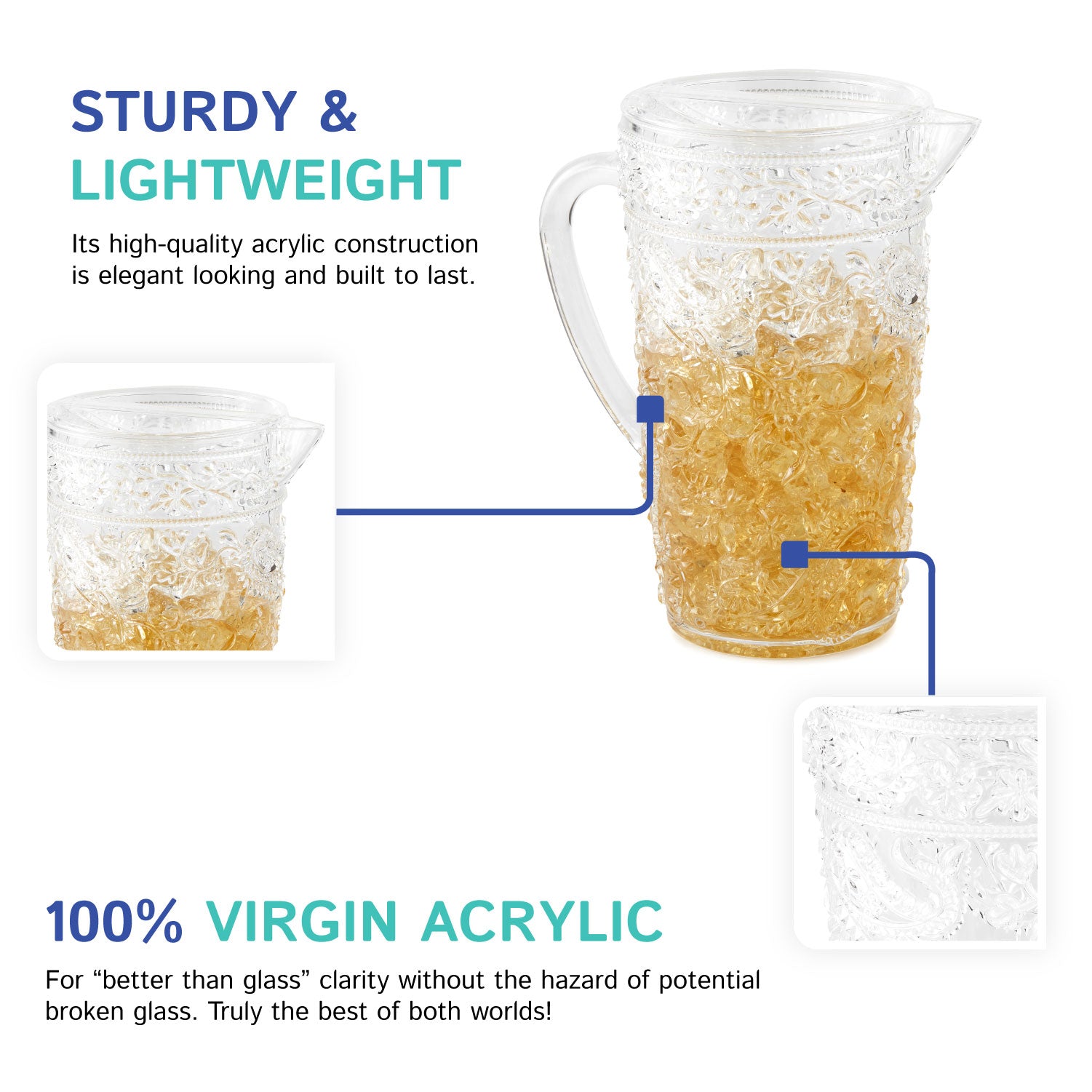 2 Liter Paisley Pitcher