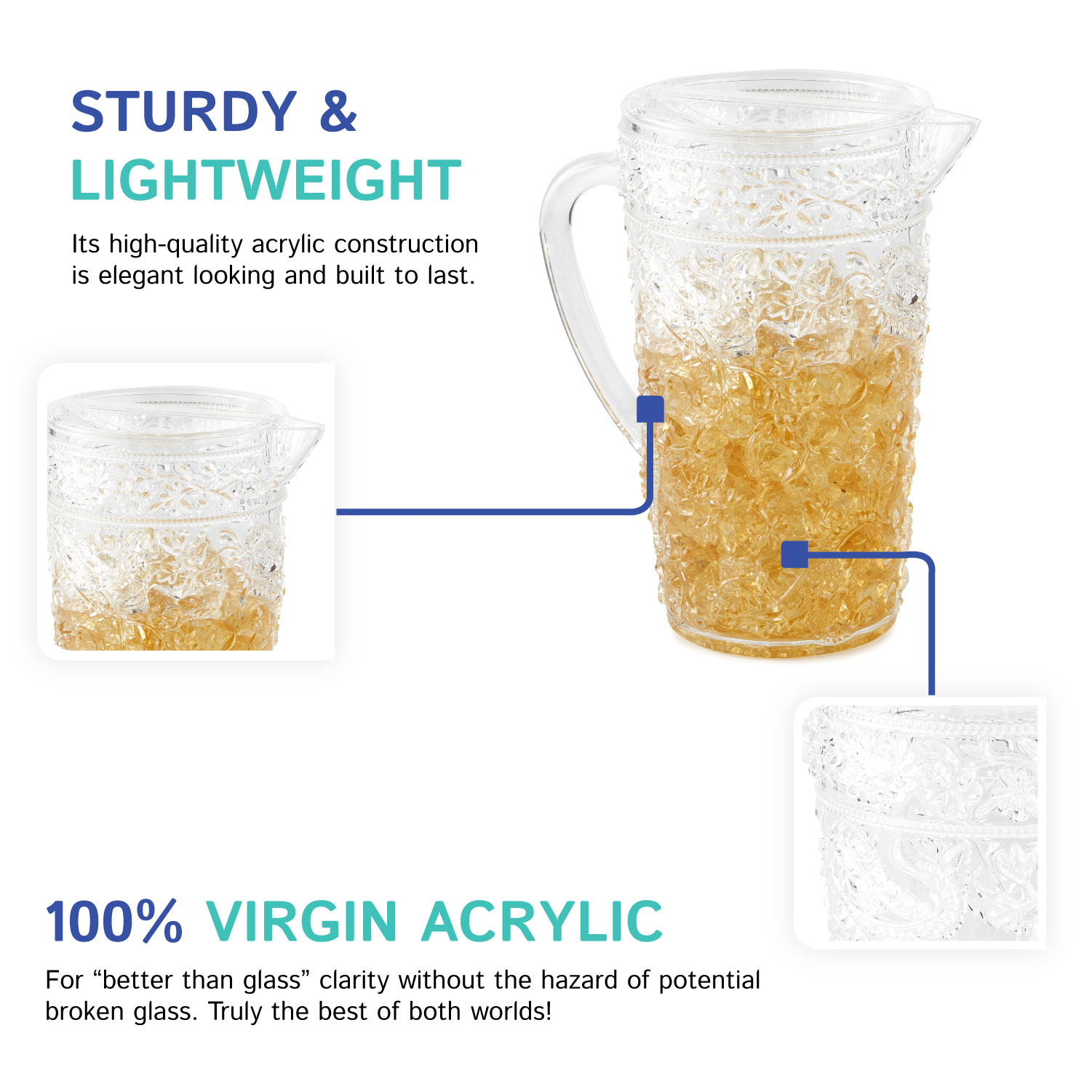 2 Liter Paisley Pitcher