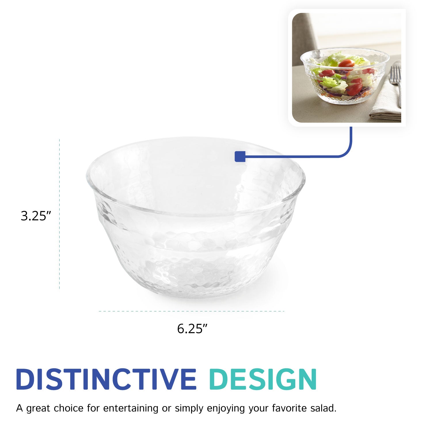 6" Iced Diamonds Serving Bowl