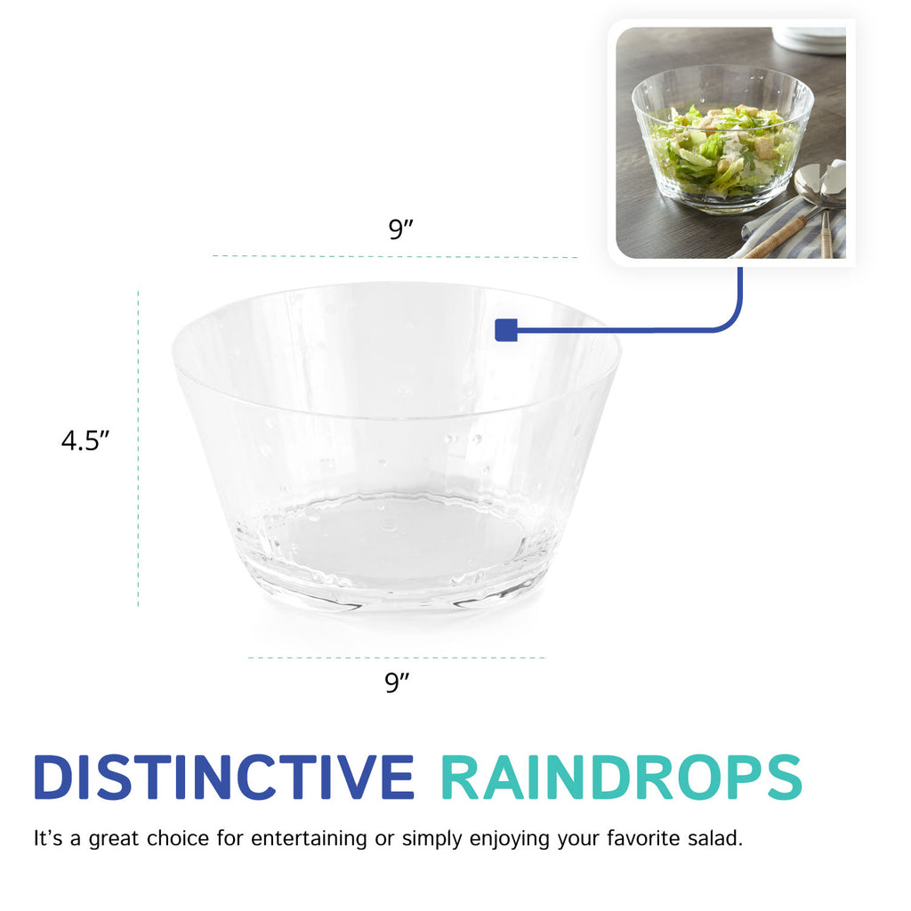 9" Round Raindrops Salad Bowl