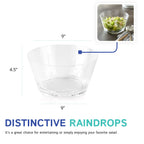 9" Round Raindrops Salad Bowl