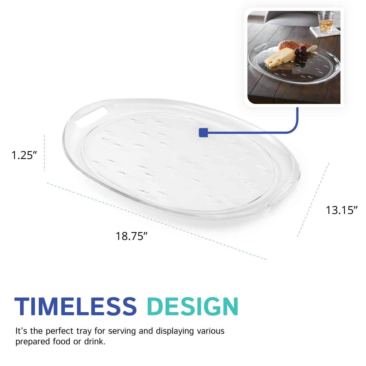 Embossed Fish Oval Tray