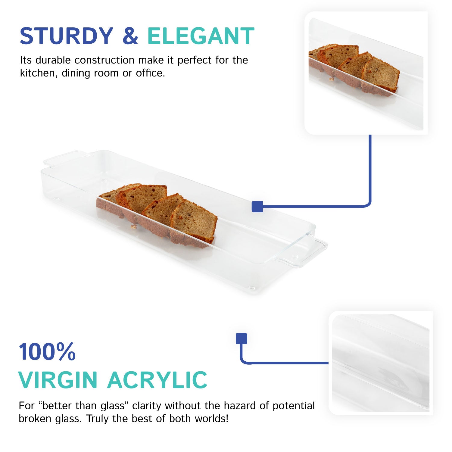 Long Rectangular Serving Tray and Cover Set (Sold Separately)
