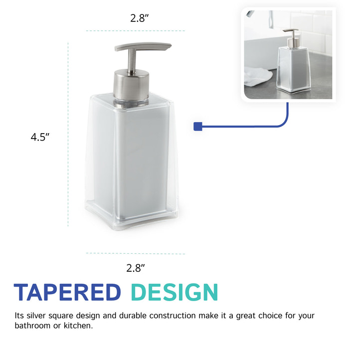 Silver Double Layered Soap Dispenser